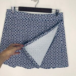 RIPSKIRT Hawaii Wrap skirt length 2, geometrical print blue/white. Worn 2xs